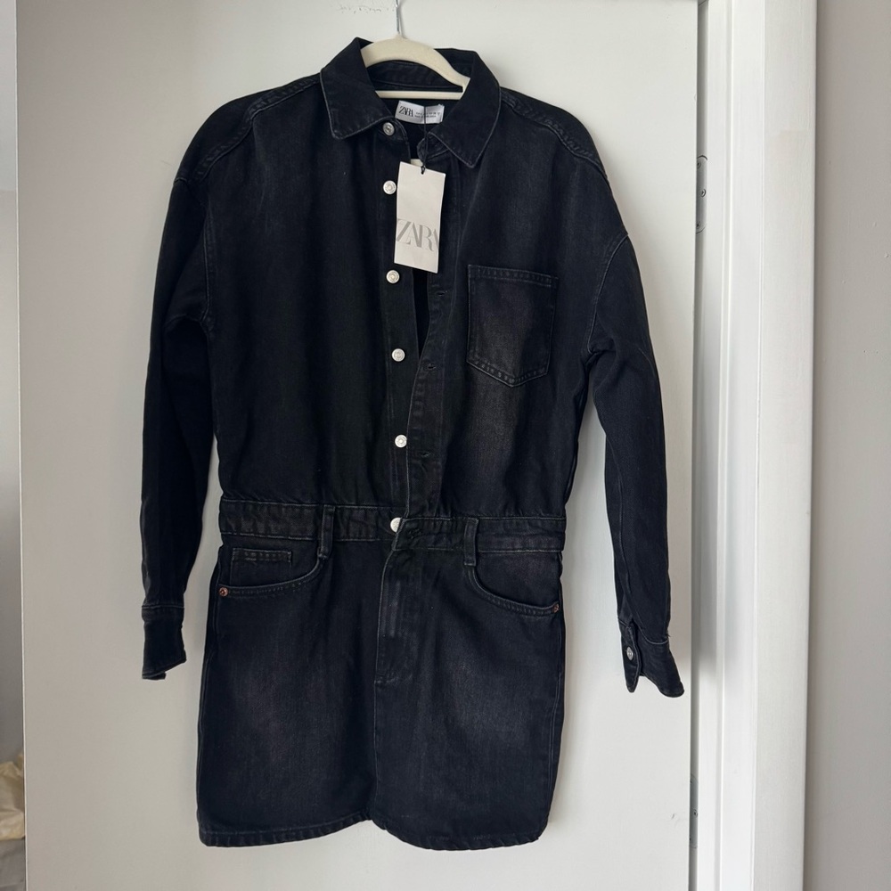 NWT Black Zara denim dress